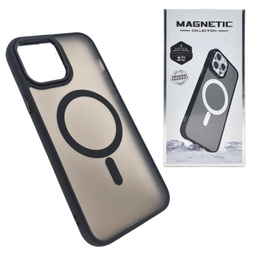 Чехол-крышка #83 magnetic collection mil-std для iphone 13 pro max черный