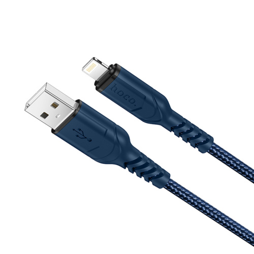 Кабель usb hoco x59 lightning 2.4a синий