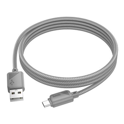 Кабель usb hoco x113 micro серый 