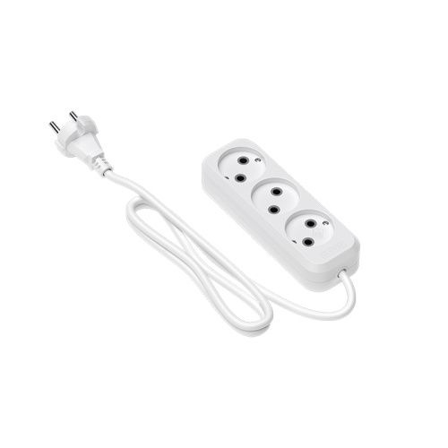 Сетевой удлинитель maxvi ps-515 2300вт (3 розеток) 1,5m белый