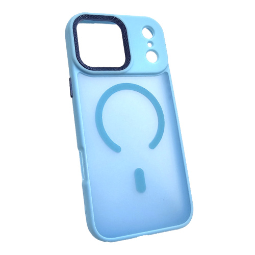 Чехол крышка magnetic collection mil-std для iphone 17 pro голубой