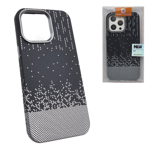 Чехол-крышка arrival для iphone 15 pro pixel черно-белый