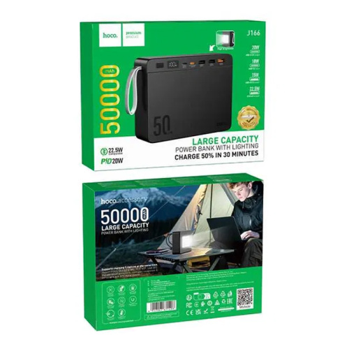 Пзу hoco j166 50000mah (pd20w) черный
