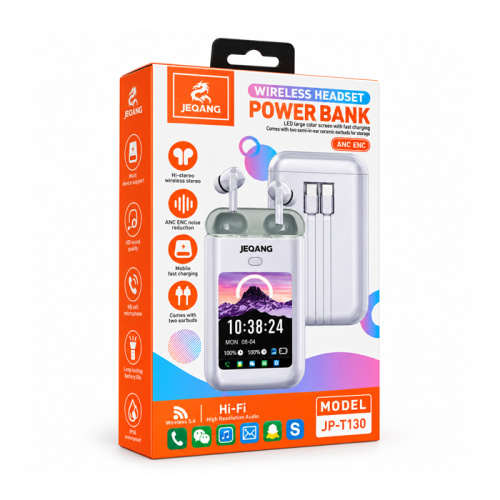 Tws+пзу 5000mah jeqang jp-t130 черный