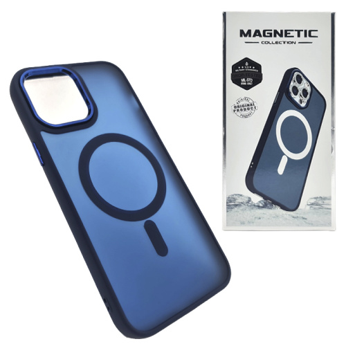 Чехол-крышка #83 magnetic collection mil-std для iphone 13 pro синий