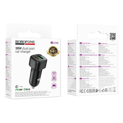 Азу borofone bz34b type-c/usb (pd20w) черное