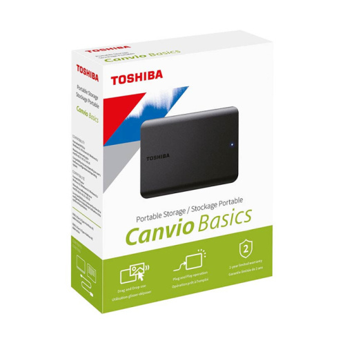 Hdd 500gb 2.5" toshiba basics dtb405 usb 3.2 чёрный