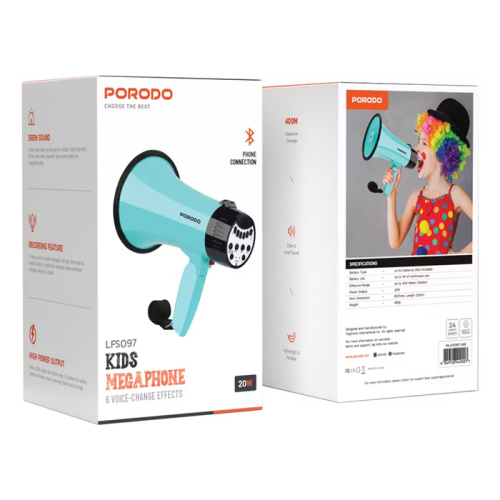 Мегафон детский porodo pd-lfst097-skb (20w)