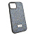 Чехол-крышка swarovski стразы для iphone 15 серый