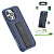 Чехол-крышка green lion series 79 leather stand для iphone 14 pro max сине-черный