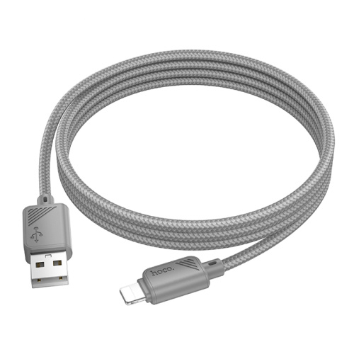 Кабель usb hoco x113 lightning серый