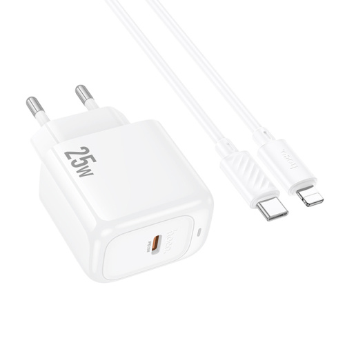 Сзу hoco cs53a type-c/lighting (25w) белое