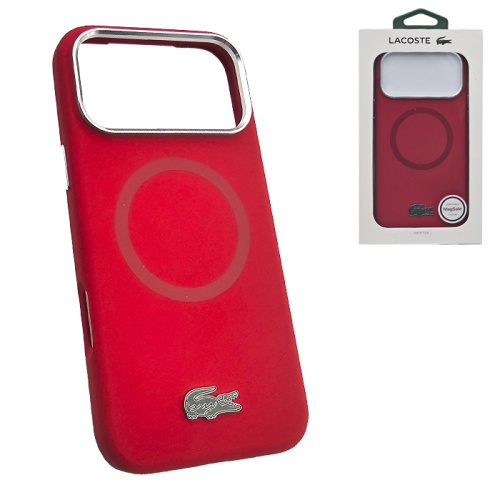 Чехол-крышка #32 lacoste liquid (magsafe) для iphone 17 pro max красный (xslar)