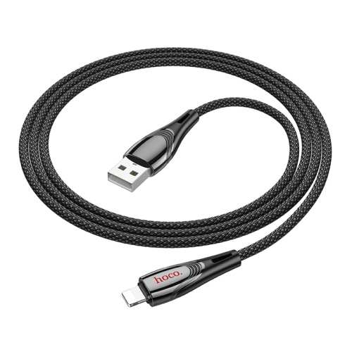 Кабель usb hoco u133 lightning черный 