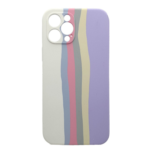 Чехол-силикон silicone case rainbow аналог для iphone 12 pro (6.1) mix