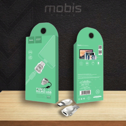 Переходник hoco otg ua8 micro/type-c графитовый 