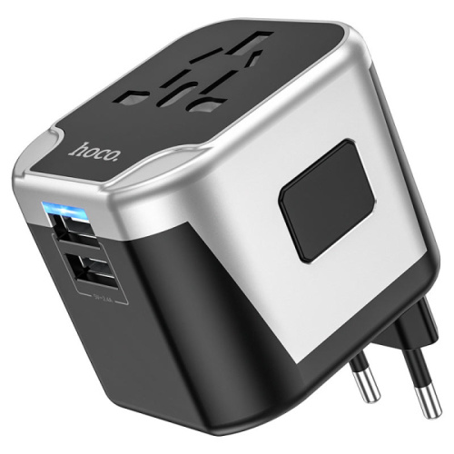 Сзу hoco ac5 (2usb/1розетка/12w) черное