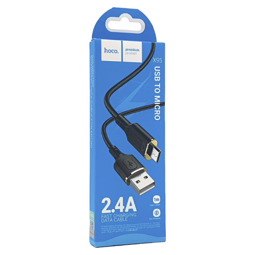 Кабель usb hoco x95 micro черный 