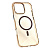 Чехол-крышка clear magnetic #011 для iphone 16 pro max золотой