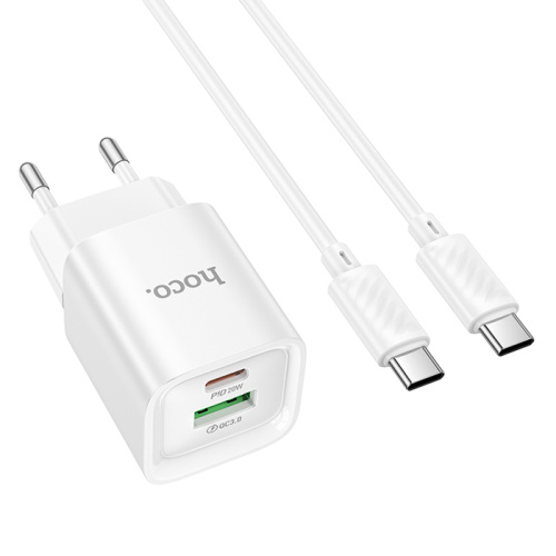Сзу hoco c147a type-c to type-c (pd20w) белый