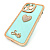 Чехол-силикон smile сердечко для iphone 13 pro max бирюзовый