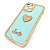Чехол-силикон smile сердечко для iphone 12 pro max бирюзовый