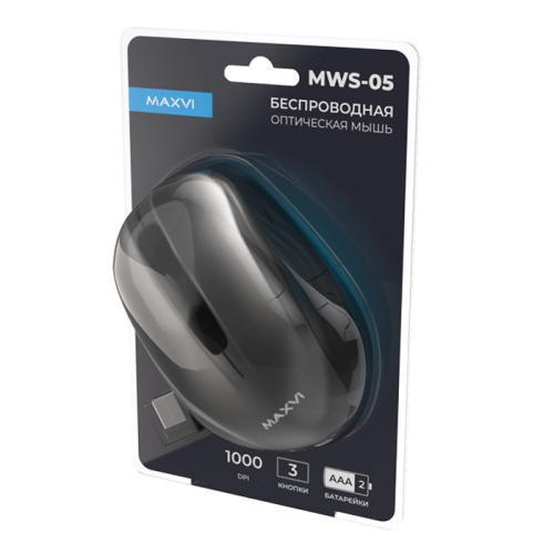 Беспроводная мышь maxvi mws-05 черный
