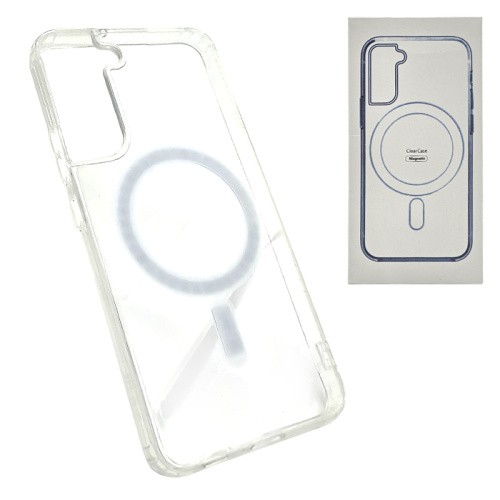 Чехол-силикон #62 clear case magsafe (magnetic) для Samsung s22+ прозрачный 