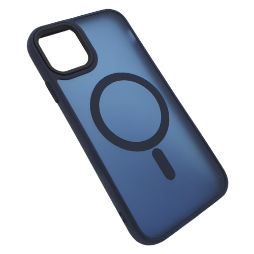 Чехол крышка magnetic collection mil-std для iphone 12/12 pro синий