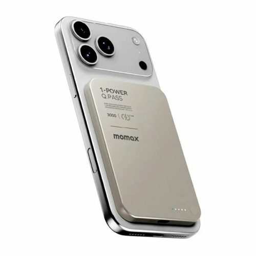 Пзу momax 1-power 3000mah (10,5w/7.2mm) титан