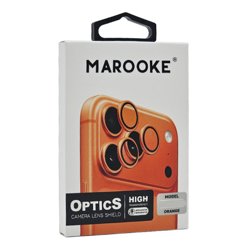 Стекло защитное на камеру marooke для iphone 17 pro/pro max оранжевый