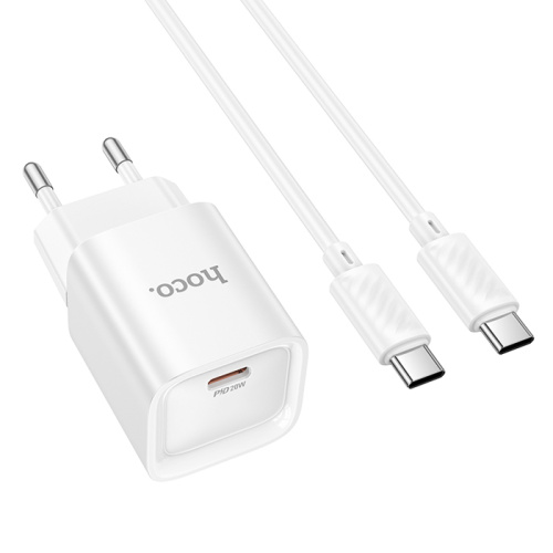 Сзу hoco c146a type-c to type-c (pd20w) белый