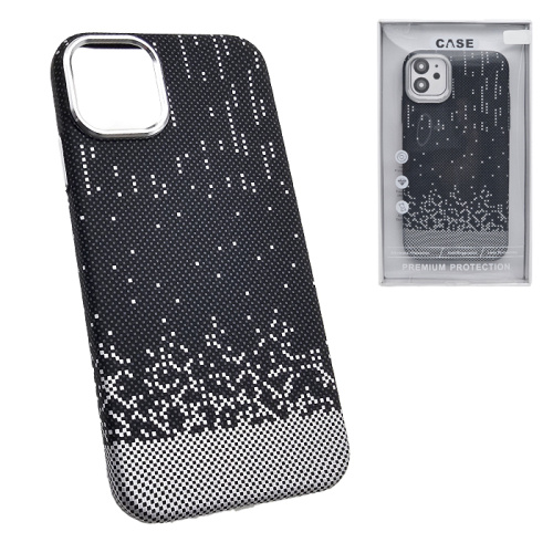 Чехол-крышка #25 (magsafe) для iphone 11 pixel черно-белый