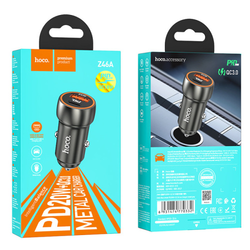 Азу hoco z46a (usb/pd18w) серый