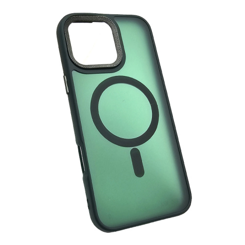 Чехол-крышка #83 magnetic collection mil-std для iphone 16 pro max зеленый