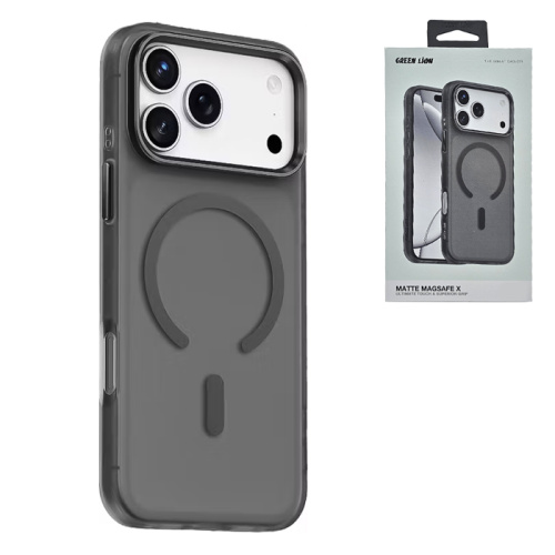 Чехол green lion matte magsafe x для iphone 17 pro max черный