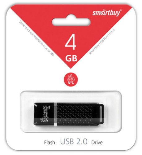 4gb usb smartbuy quartz черная