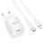 Сзу hoco c146a type-c to lightning (pd20w) белый Сзу hoco c146a type-c to lightning (pd20w) белый