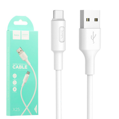 Кабель usb hoco x25 type-c (1m) белый 
