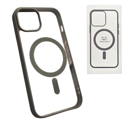 Чехол-силикон #70 clear case magsafe (magnetic) для iphone 11 (6.1) титан