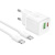 Сзу hoco n65 type-c to type-c (usb-c/usb-a/pd20w) белое