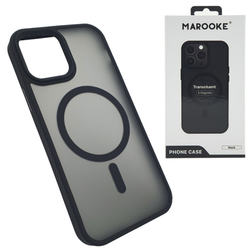 Чехол-крышка marooke transcluent magnetic для iphone 13/14 black